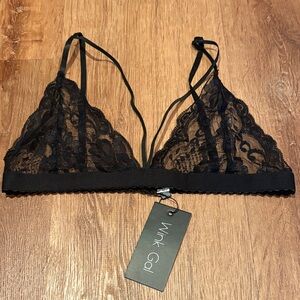 Wink Gal Black Lace Bralette